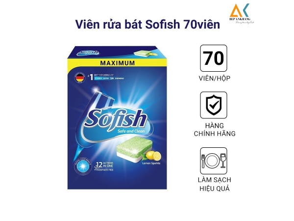 Viên rửa bát Sofish loại 70 viên